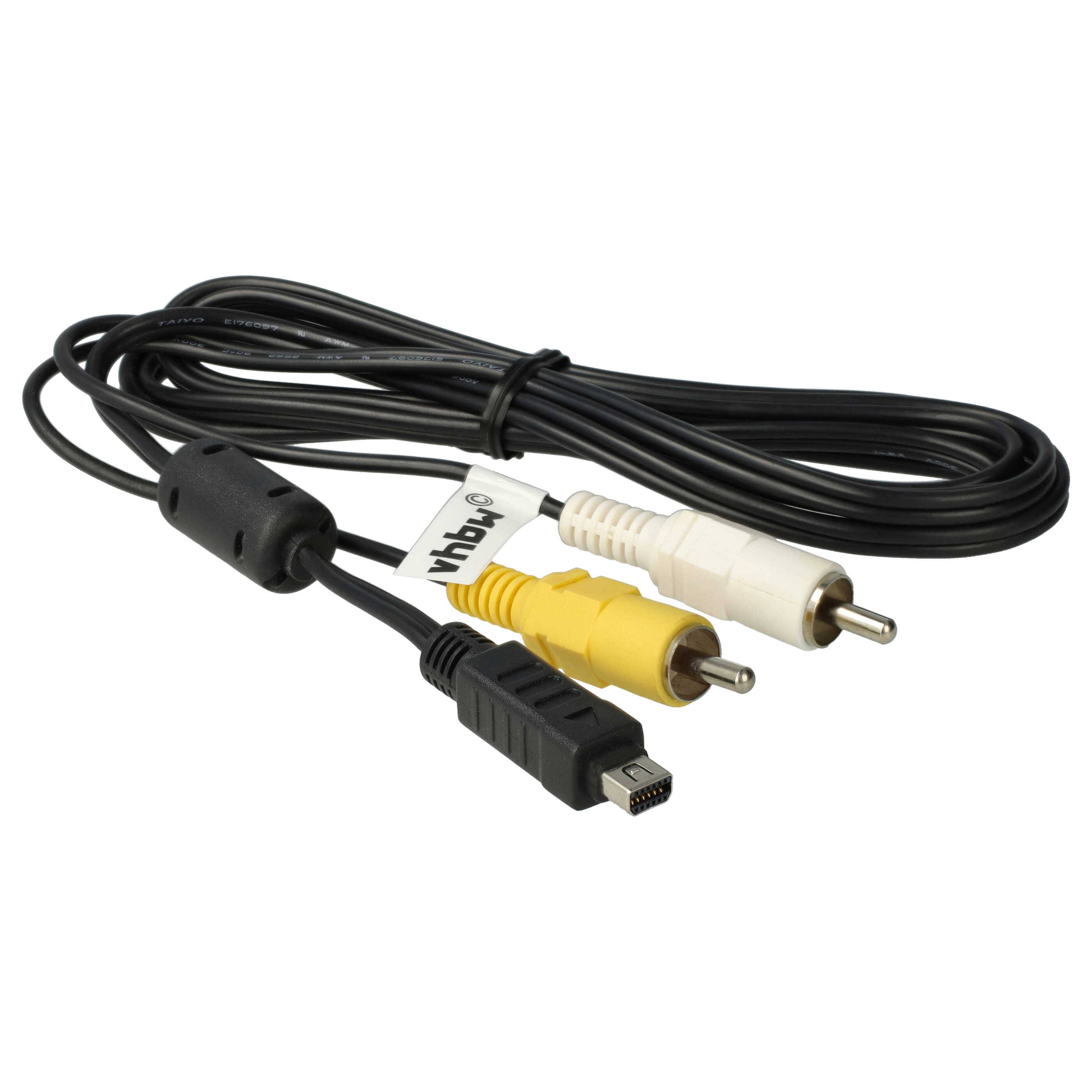 vhbw Audio Video Composite Kabel kompatibel mit Olympus Tough TG-1 | TG-620, TG-4, TG-2, TG-310, TG-320, TG-6 Kamera-0