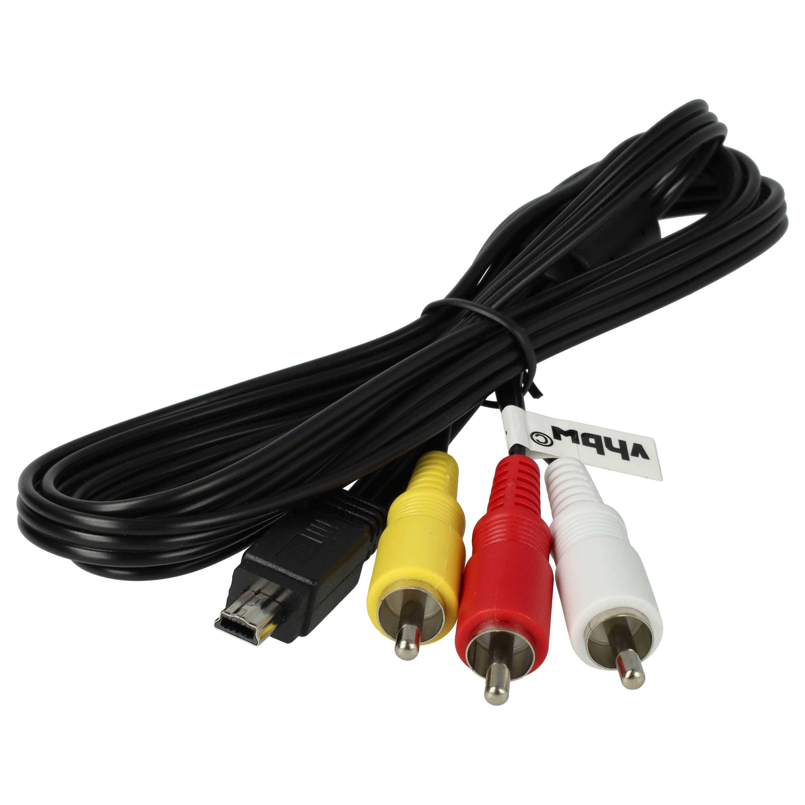 vhbw Audio Video AV Composite Kabel kompatibel mit Canon Powershot G1 X | G10, G11, G12, G7, G7X, S100, S110, S90, S95-0