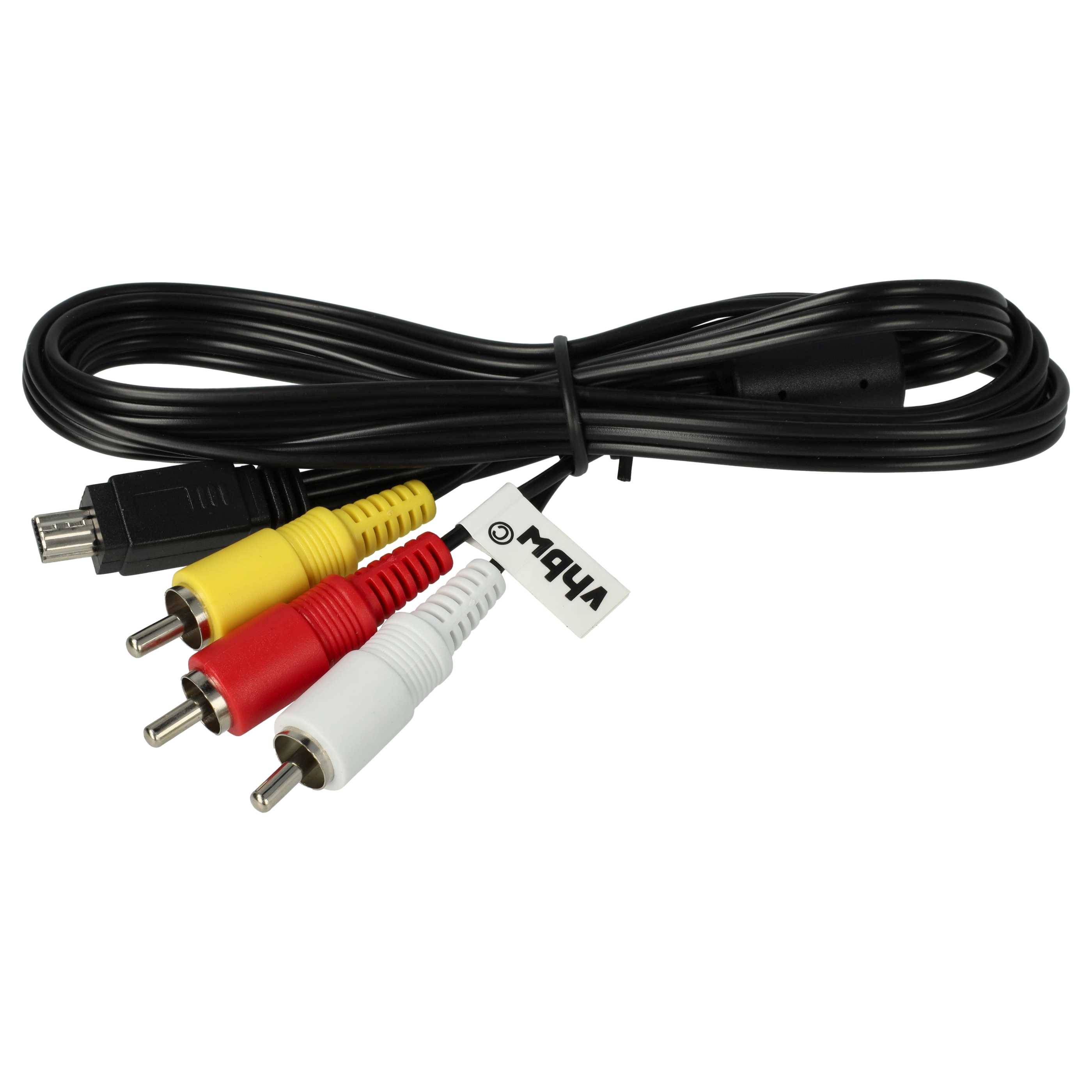 vhbw Audio Video AV Composite Kabel kompatibel mit Canon Powershot G1 X | G10, G11, G12, G7, G7X, S100, S110, S90, S95-1