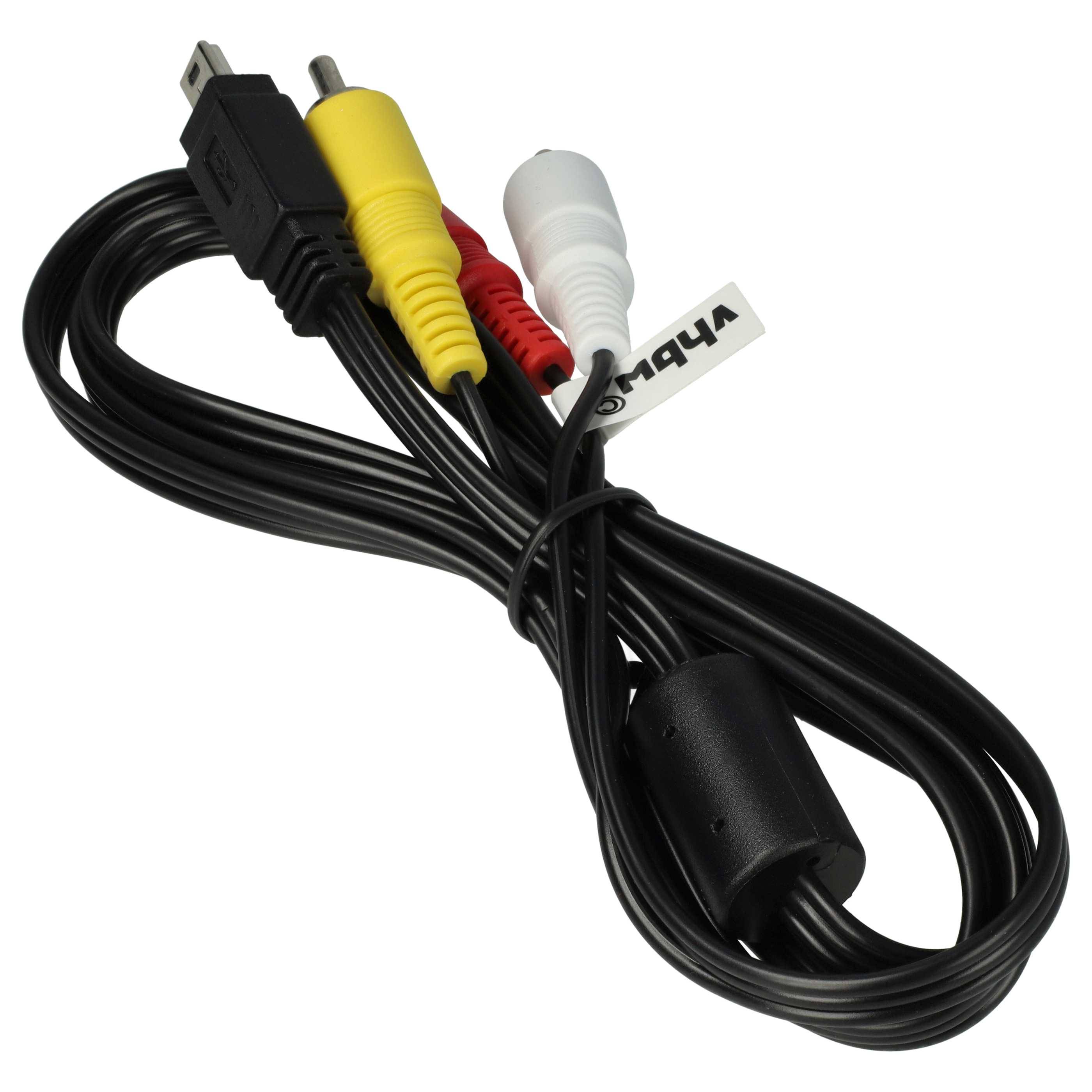 vhbw Audio Video AV Composite Kabel kompatibel mit Canon Powershot G1 X | G10, G11, G12, G7, G7X, S100, S110, S90, S95-2