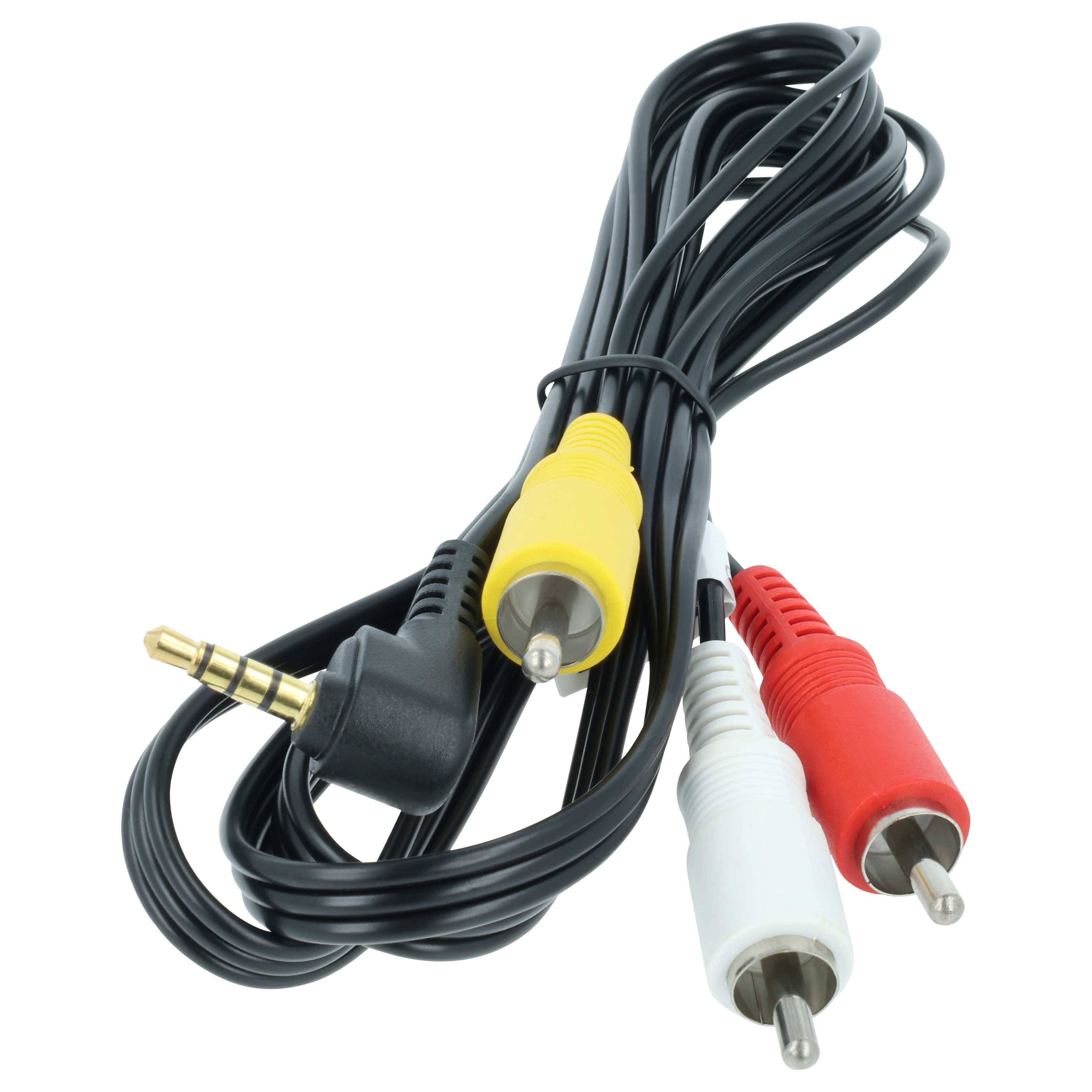 vhbw Audio Video AV Composite Kabel kompatibel mit Sony DSC-W35 | DSC-W40, HDR-FX1 Kamera, Digitalkamera-2