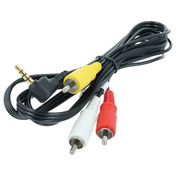 vhbw Audio Video AV Composite Kabel kompatibel mit Sony DSC-W35 | DSC-W40, HDR-FX1 Kamera, Digitalkamera