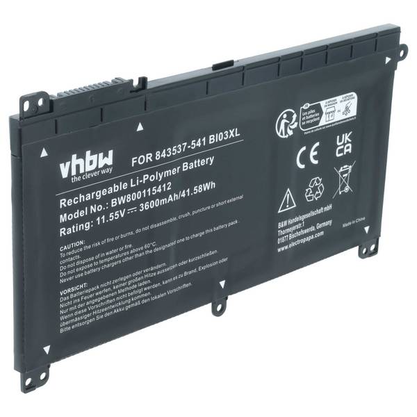 vhbw Akku kompatibel mit HP Pavilion 13-U013NA | M3-U001DX, X360 13-U000NE, M3-U, X360 13-U000NG Notebook (3600 mAh, 11