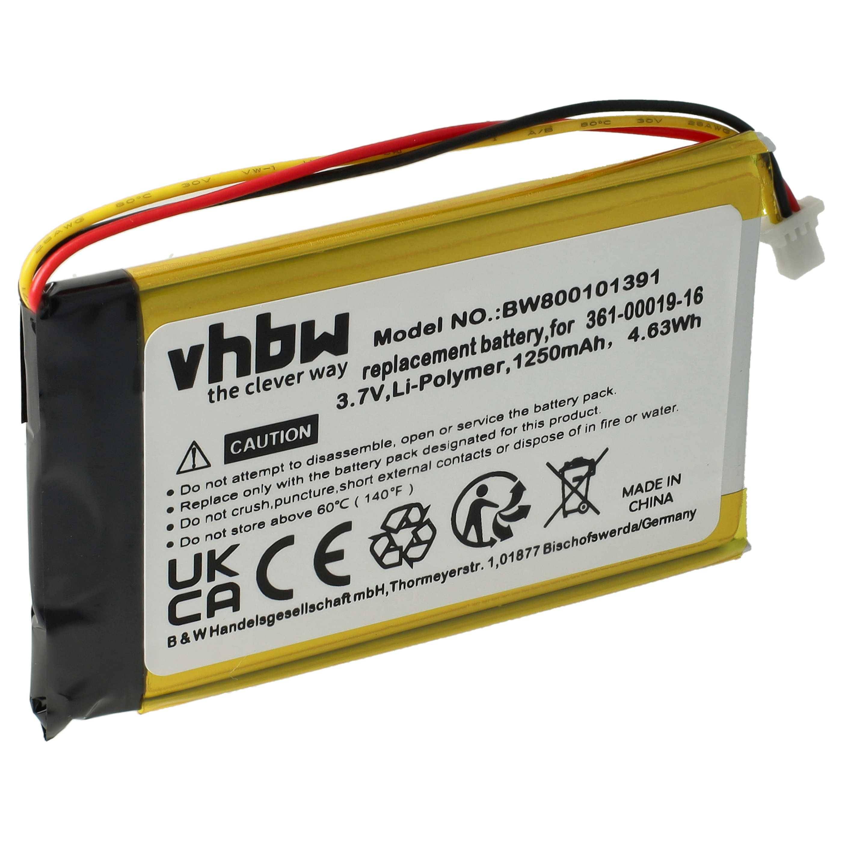 vhbw Akku Ersatz für Garmin ED38BD4251U20 | für GPS Navigation Navi (1250 mAh, 3,7 V, Li-Polymer)-0