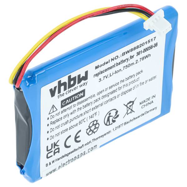 vhbw Akku kompatibel mit Garmin Nüvi 68LMT | GPS Navigation Navi (750 mAh, 4,2 V, Li-Polymer)