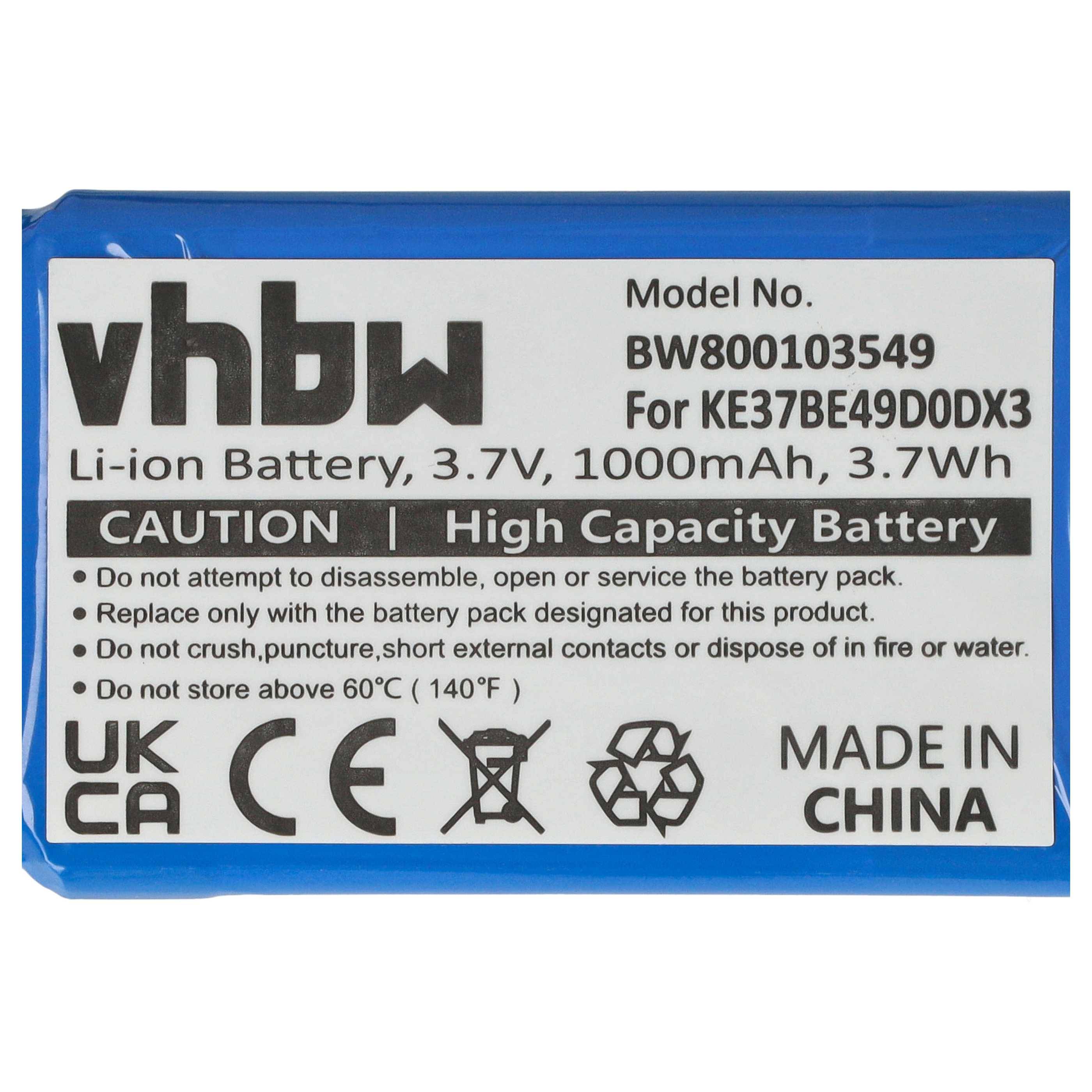 vhbw Akku kompatibel mit Garmin Nüvi 2559LMT | 2559LM, 2539LMT 5-inch, 2539LMT, 2539LM GPS Navigation Navi (1000 mAh, 3-3