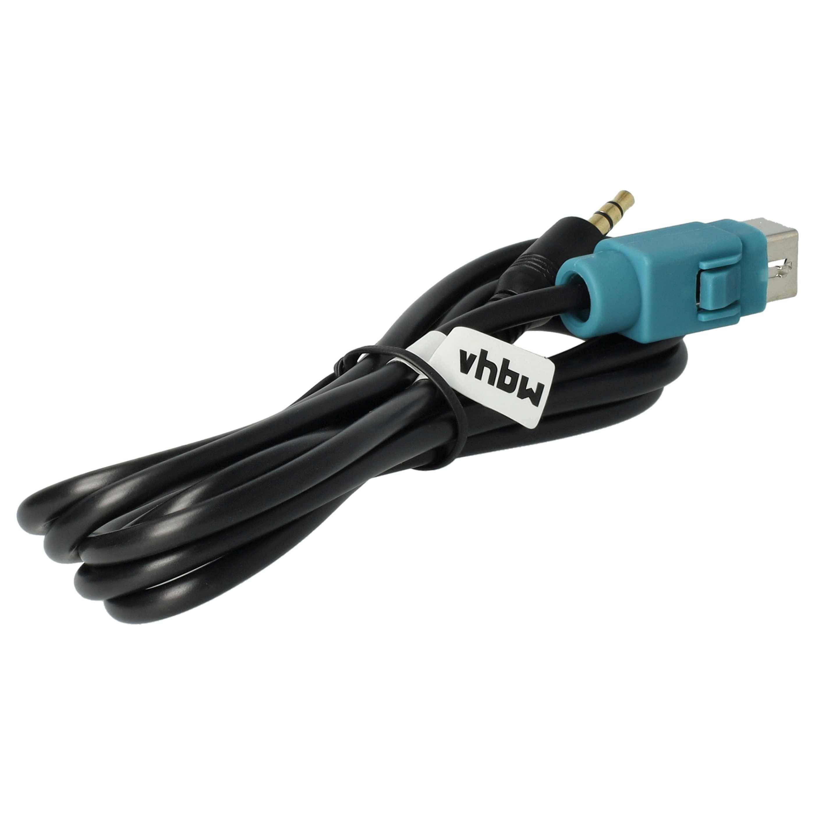 vhbw AUX Audio Adapter Kabel KFZ Radio (100 cm) kompatibel mit Alpine CDE-111R/RM | für CDE-112Ri, CDE-103BT, CDE-104BTi-1