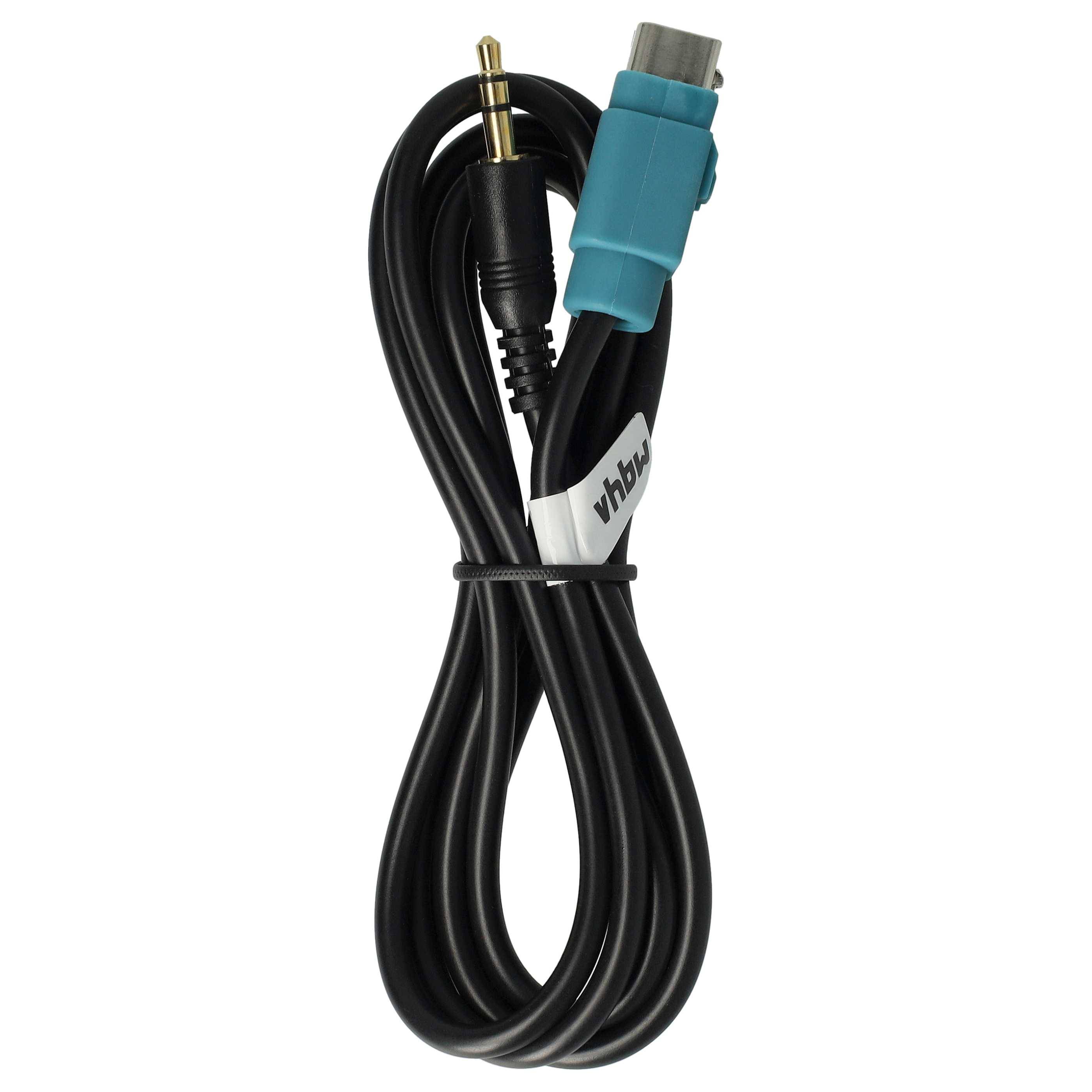 vhbw AUX Audio Adapter Kabel KFZ Radio (100 cm) kompatibel mit Alpine CDE-111R/RM | für CDE-112Ri, CDE-103BT, CDE-104BTi-3