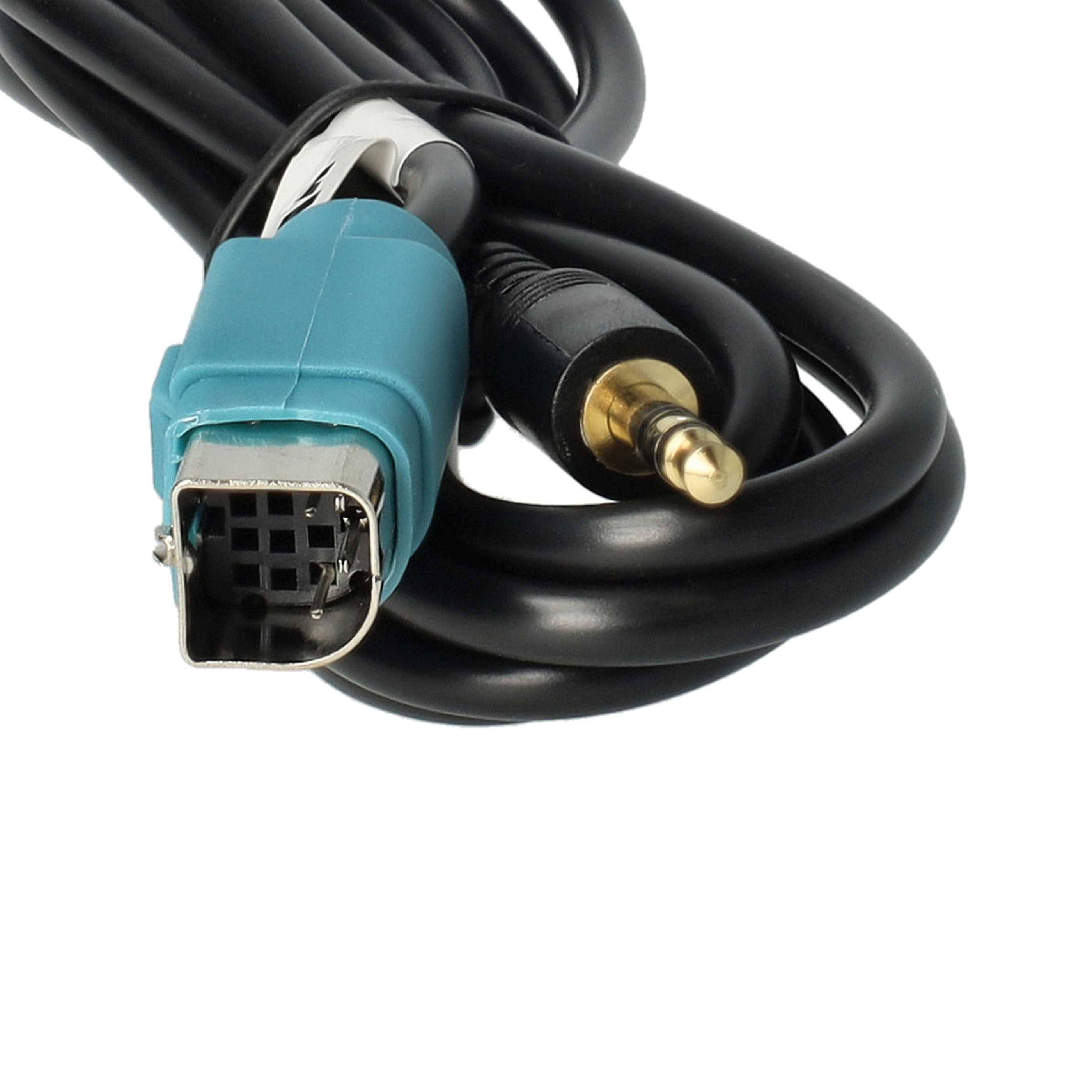 vhbw AUX Audio Adapter Kabel KFZ Radio (100 cm) kompatibel mit Alpine CDE-111R/RM | für CDE-112Ri, CDE-103BT, CDE-104BTi-4