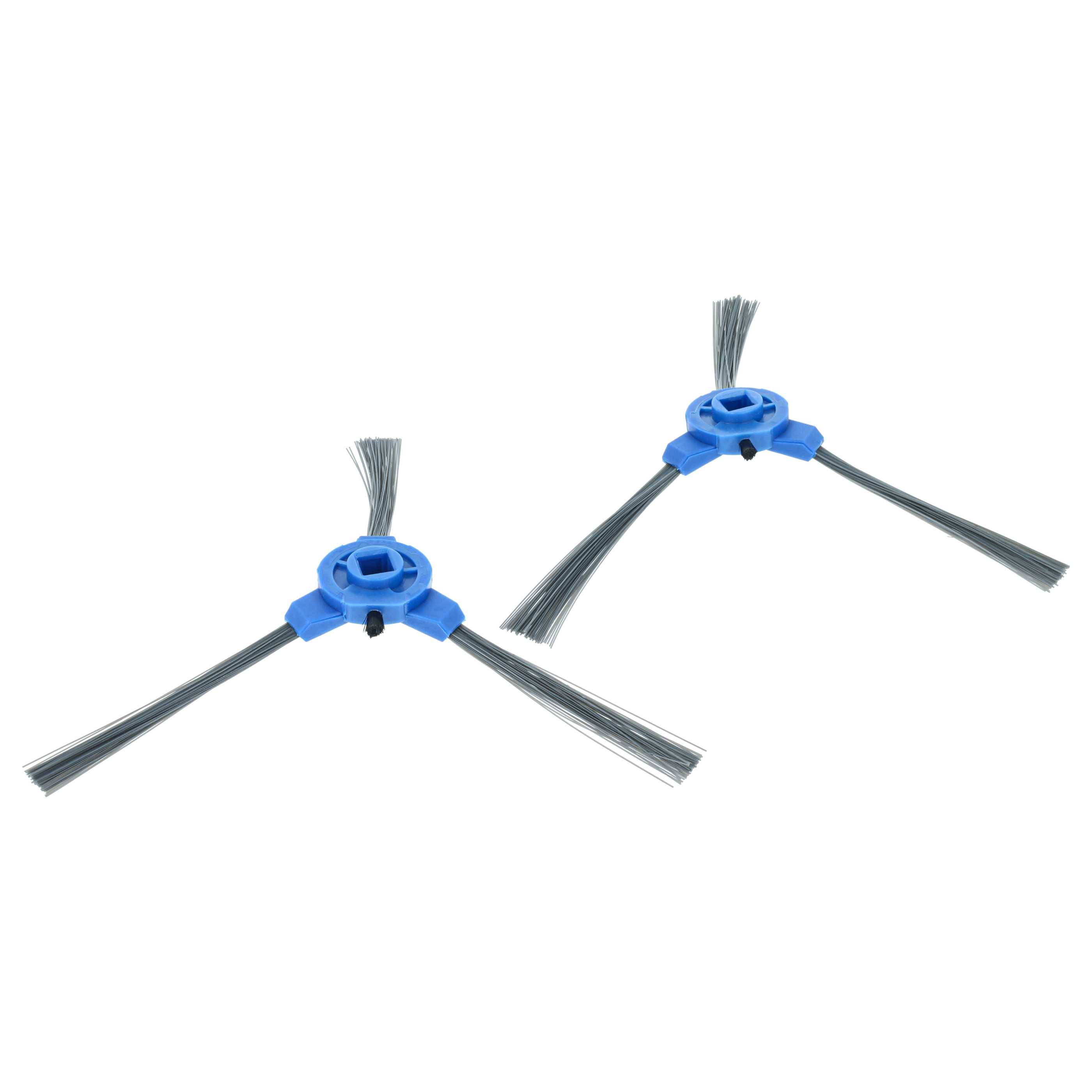 vhbw 2x Seitenbürste kompatibel mit Tesvor X500 | S6, X500Pro, T8, M1 Saugroboter - Reinigungsbürsten Set, schwarz /-1