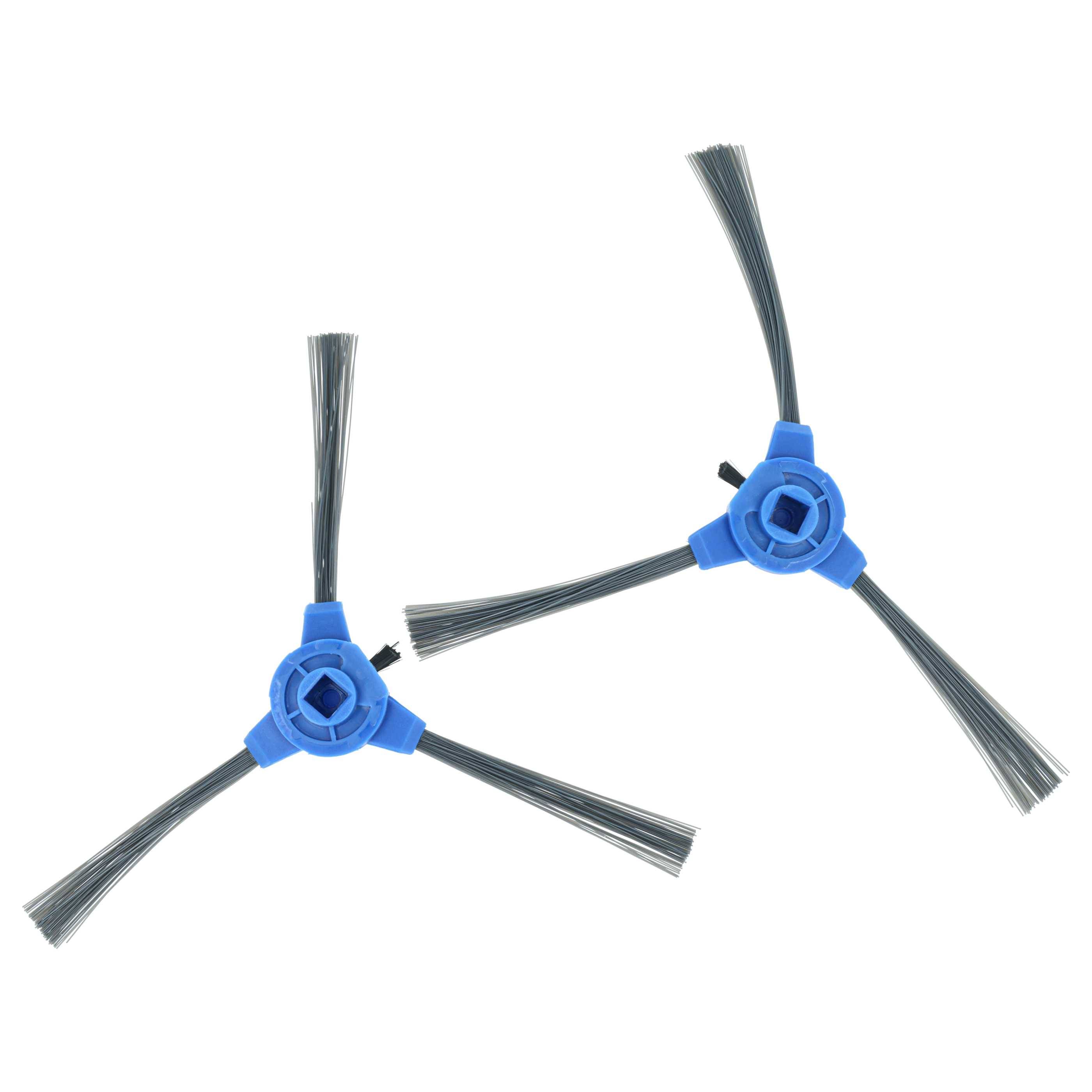 vhbw 2x Seitenbürste kompatibel mit Tesvor X500 | S6, X500Pro, T8, M1 Saugroboter - Reinigungsbürsten Set, schwarz /-2