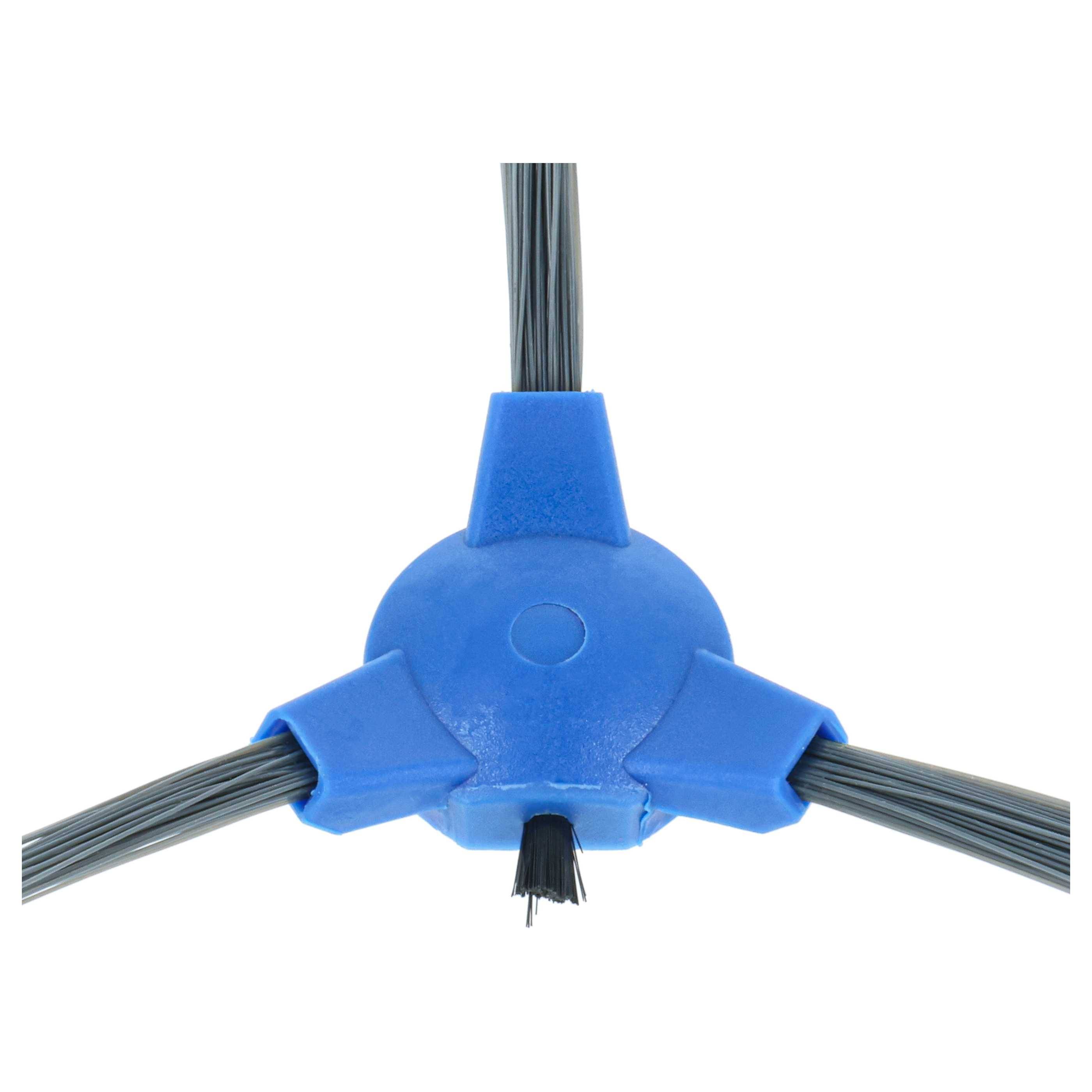 vhbw 2x Seitenbürste kompatibel mit Tesvor X500 | S6, X500Pro, T8, M1 Saugroboter - Reinigungsbürsten Set, schwarz /-3