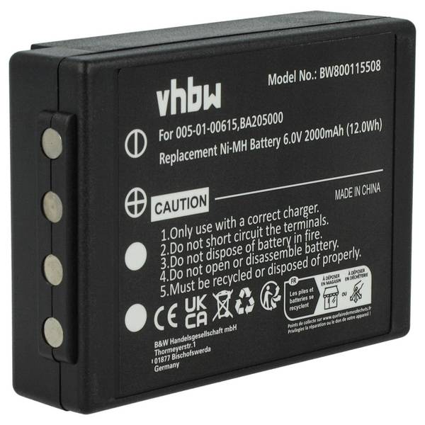 vhbw Akku Ersatz für HBC 005-01-00615 | BA205000 für Industrie-Funkfernsteuerung Fernbedienung (2000 mAh, 6 V, NiMH) -