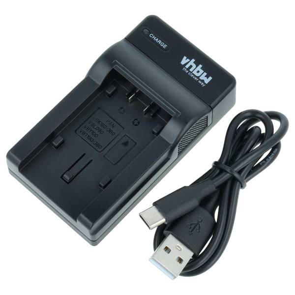vhbw USB-C Ladegerät kompatibel mit Panasonic HC-V500 | HC-V100M, HC-V100, HC-V10 Kamera Camcorder - Ladeschale + USB-C