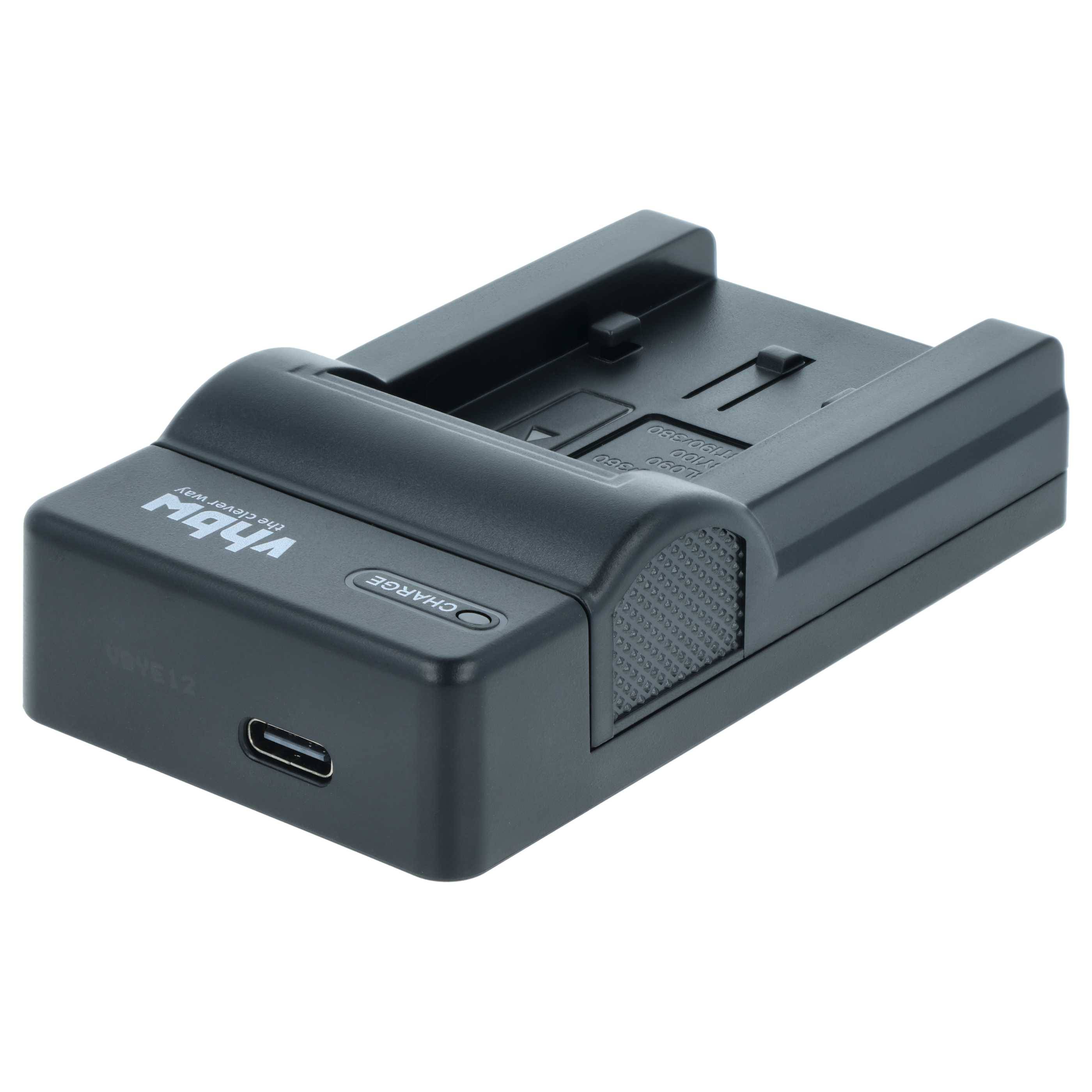 vhbw USB-C Ladegerät kompatibel mit Panasonic HC-V500 | HC-V100M, HC-V100, HC-V10 Kamera Camcorder - Ladeschale + USB-C-2