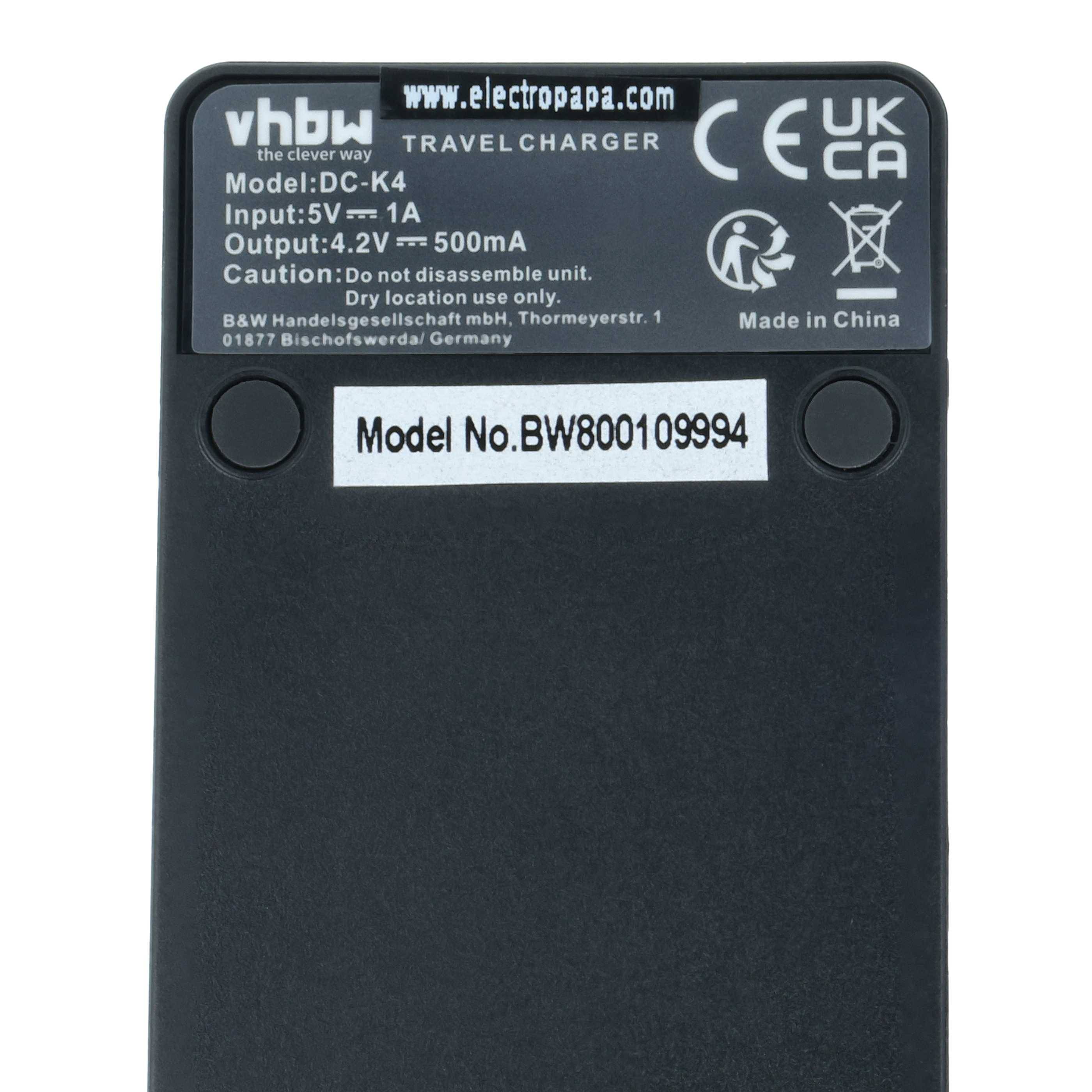 vhbw USB-C Ladegerät kompatibel mit Panasonic HC-V500 | HC-V100M, HC-V100, HC-V10 Kamera Camcorder - Ladeschale + USB-C-3