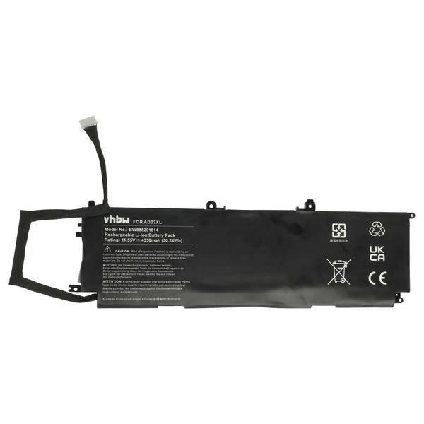 vhbw Akku kompatibel mit HP Envy 13-AD018TX | 13-AD018NA, 13-AD018NF, 13-AD017TX, 13-AD017UR Notebook (4350 mAh, 11,55 V