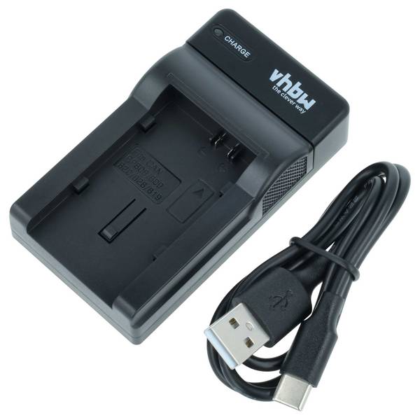 vhbw USB-C Ladegerät kompatibel mit Canon Legria HF S200 HD | HF S20 HD, HF S21 HD, HF S11 Kamera Camcorder - Ladeschale