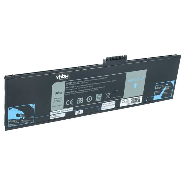 vhbw Akku Ersatz für Dell VJF0X | HXFHF, 0VJF0X für Tablet Pad (4850 mAh, 7,4 V, Li-Polymer)
