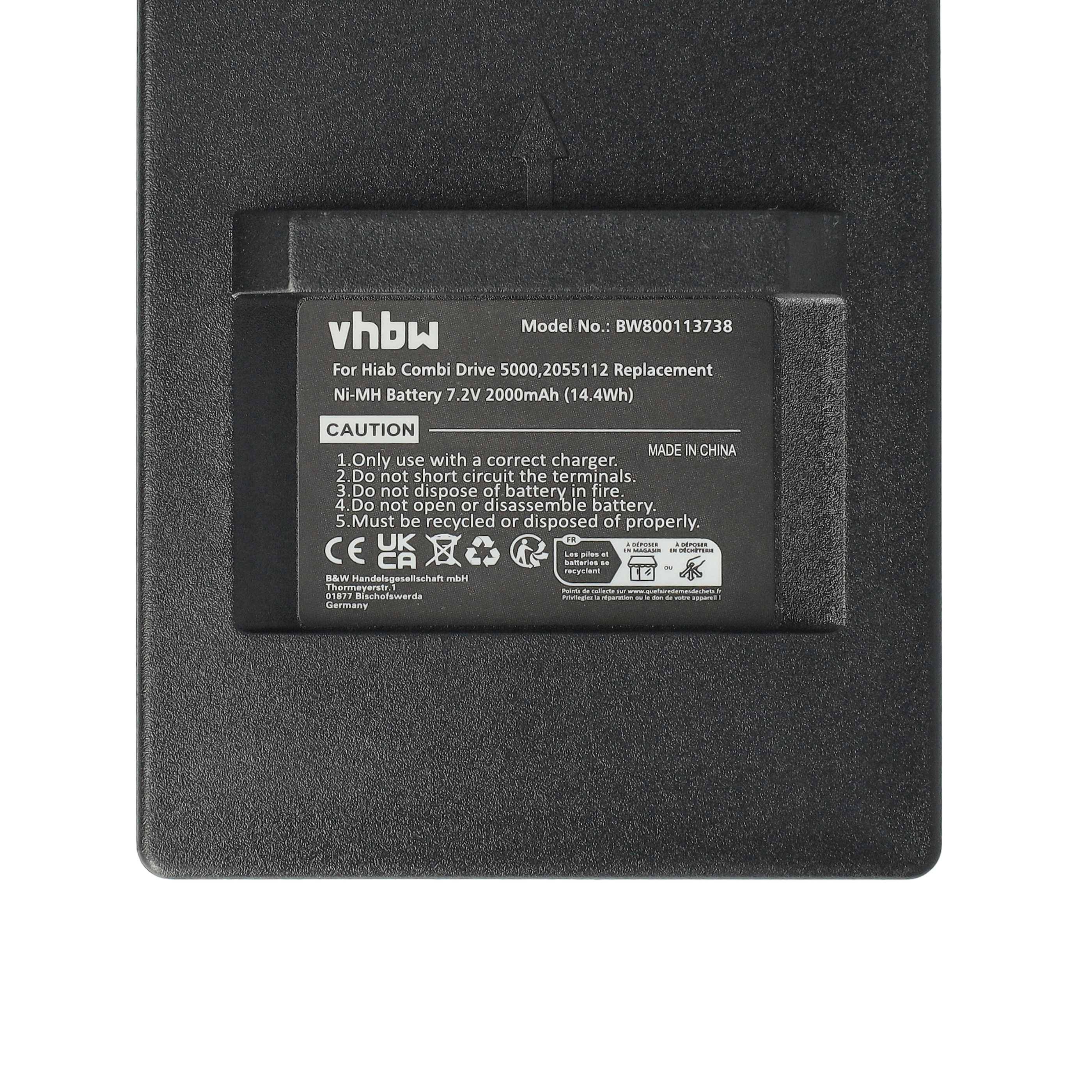 vhbw Akku Ersatz für 2.250.2011 | 2.260.1020, 2.250.1000, 2.250.2010 für Industrie-Funkfernsteuerung Fernbedienung (2000-3