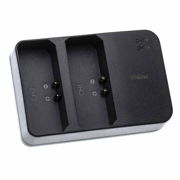 vhbw Dual USB Ladegerät kompatibel mit Godox VING V850 | V860, V850II, V860II Kamerablitz Studioblitz/Akku - Ladeschale