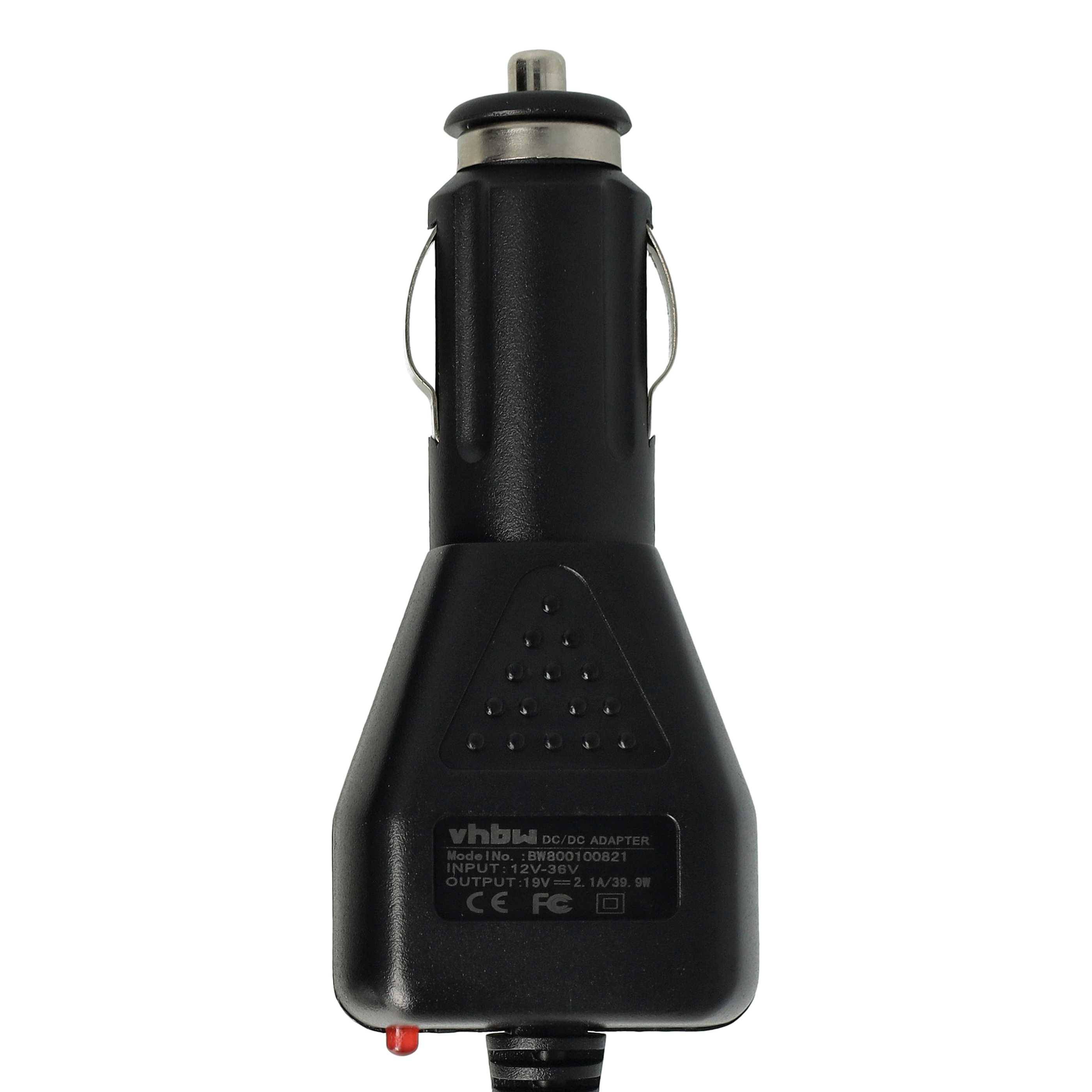 vhbw KFZ-Ladekabel kompatibel mit Samsung RF510 S02 | RF510 S07, RF510 S01, RF510 S08 Notebook - 12V Ladegerät Schwarz 2-4