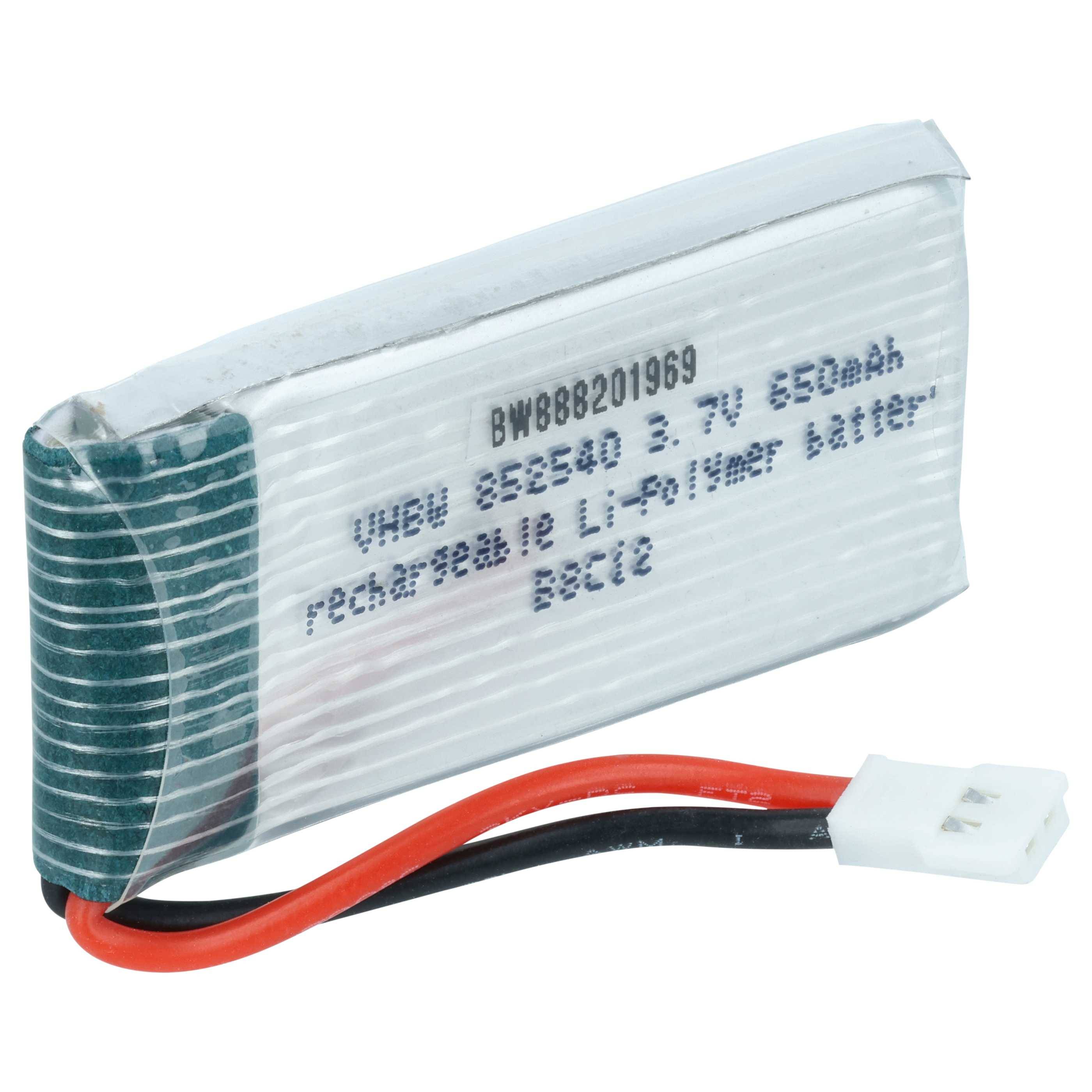 vhbw Akku kompatibel mit Syma Walkera X5C | X5C-1, X5SC, X5SW, QR, X5, X5A Drohne Multicopter Quadrocopter (650 mAh, 3,7-0