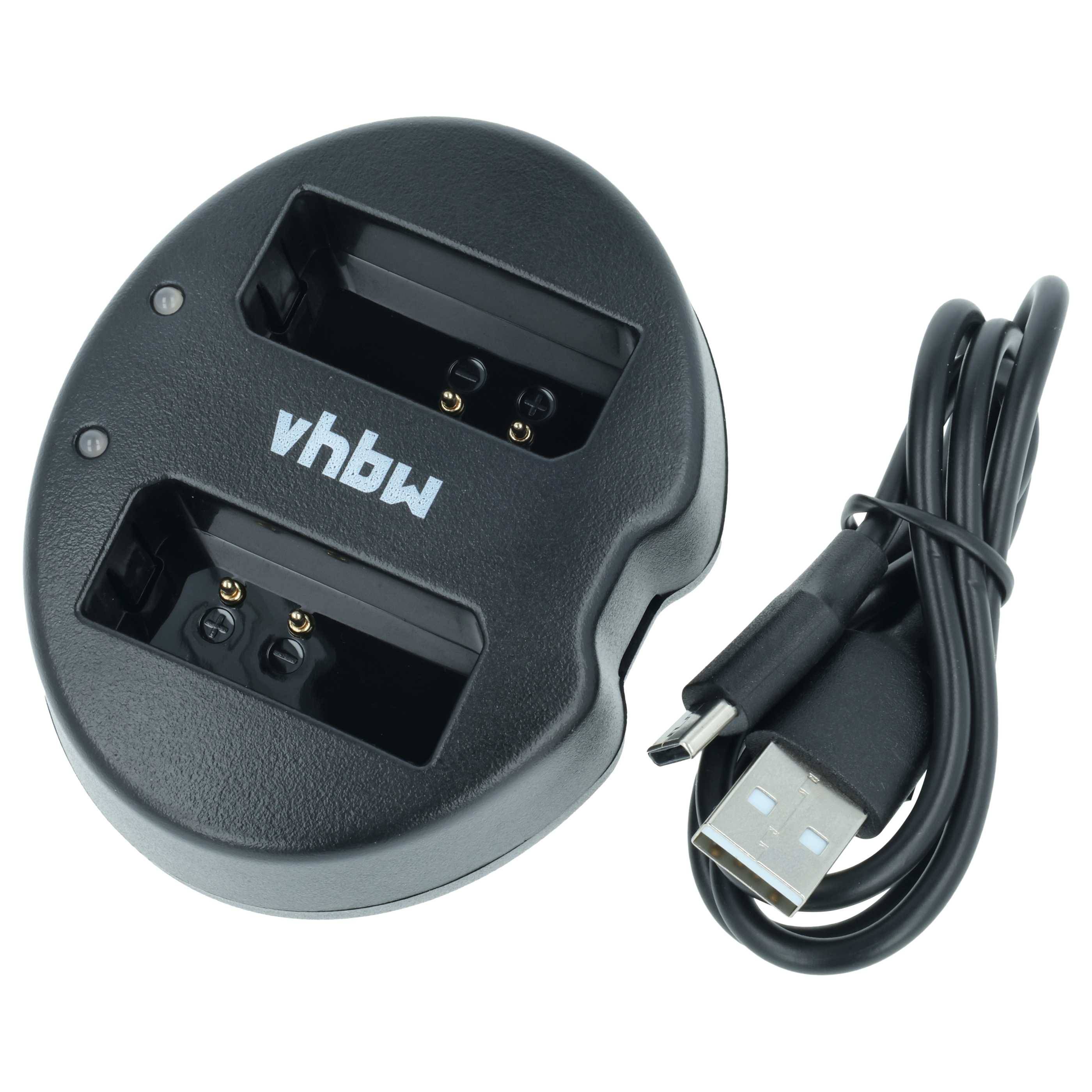 vhbw Dual USB-C Ladegerät kompatibel mit Canon EOS 3000D | 4000D, Kiss X70, Kiss X50, Kiss X80, Kiss X90 Kamera --0