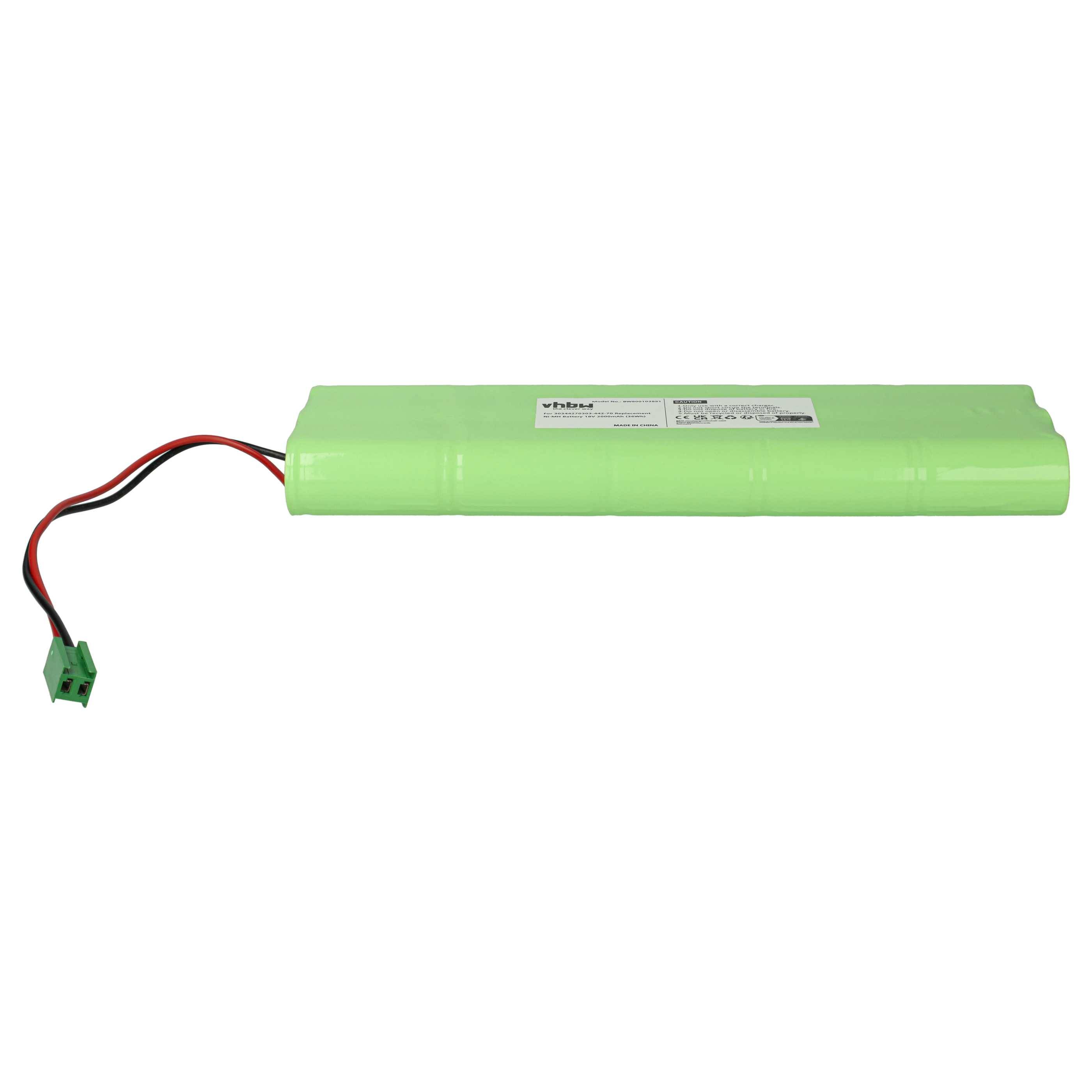 vhbw Akku kompatibel mit GE Defibrillator MAC 1200ST | Medizintechnik (2000 mAh, 18 V, NiMH)-2