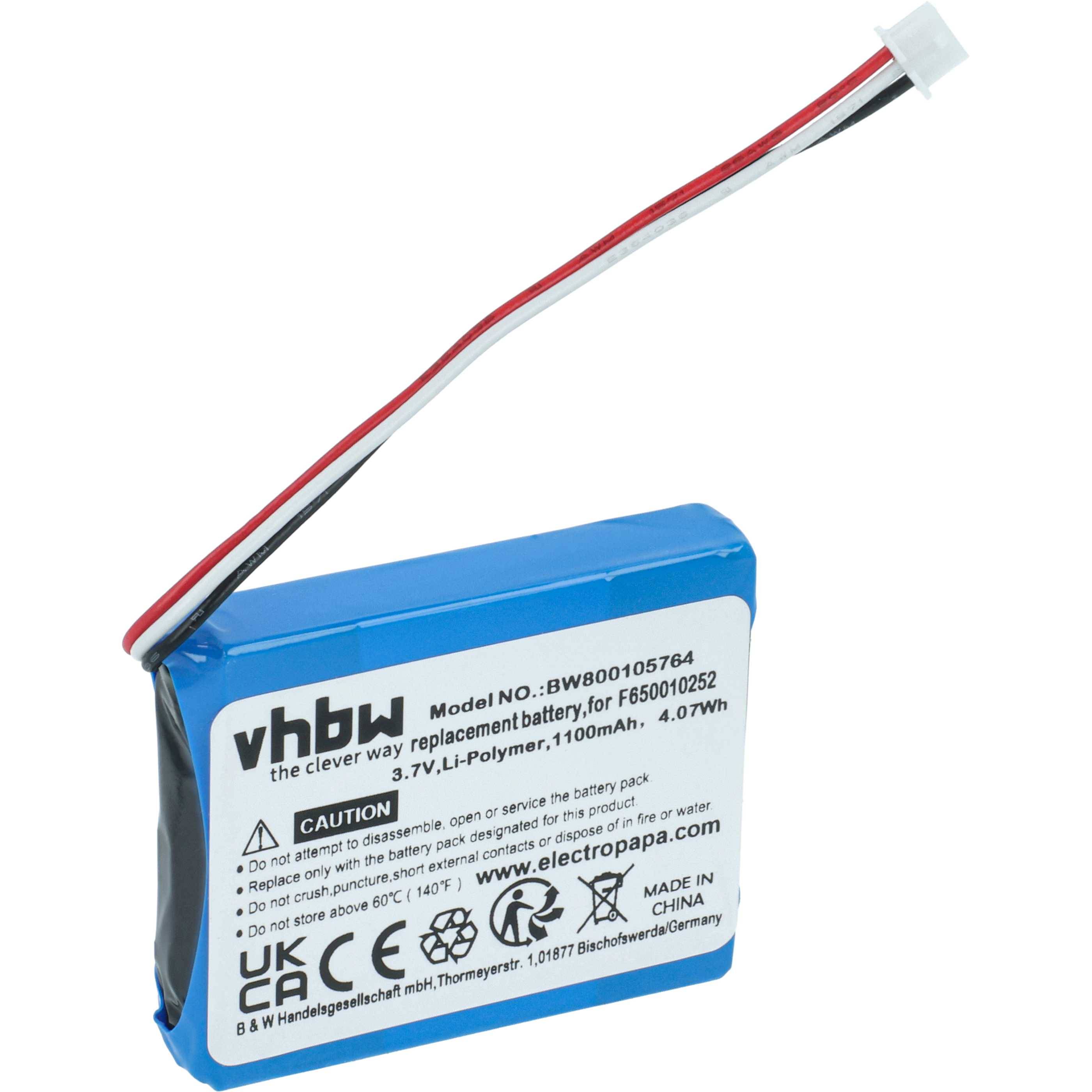 vhbw Akku kompatibel mit TomTom One XL EUROPE | XL DACH TML GPS Navigation Navi (1100 mAh, 3,7 V, Li-Ion)-0