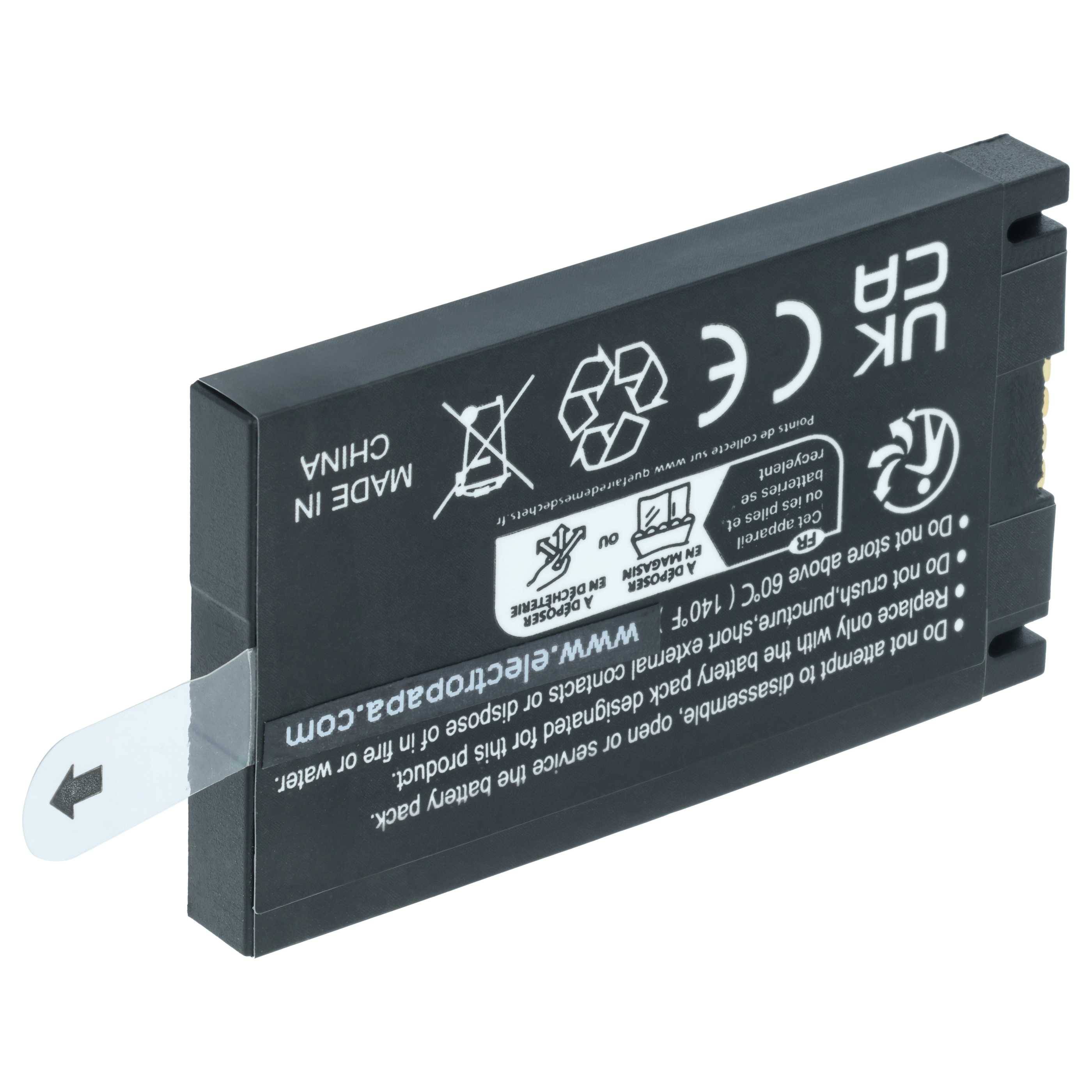 vhbw 2x Akku Ersatz für Datalogic 11300794 | 3H21-00000370, 94ACC0083, 800065-56 für Barcodescanner POS (1100 mAh, 3,7 V-1