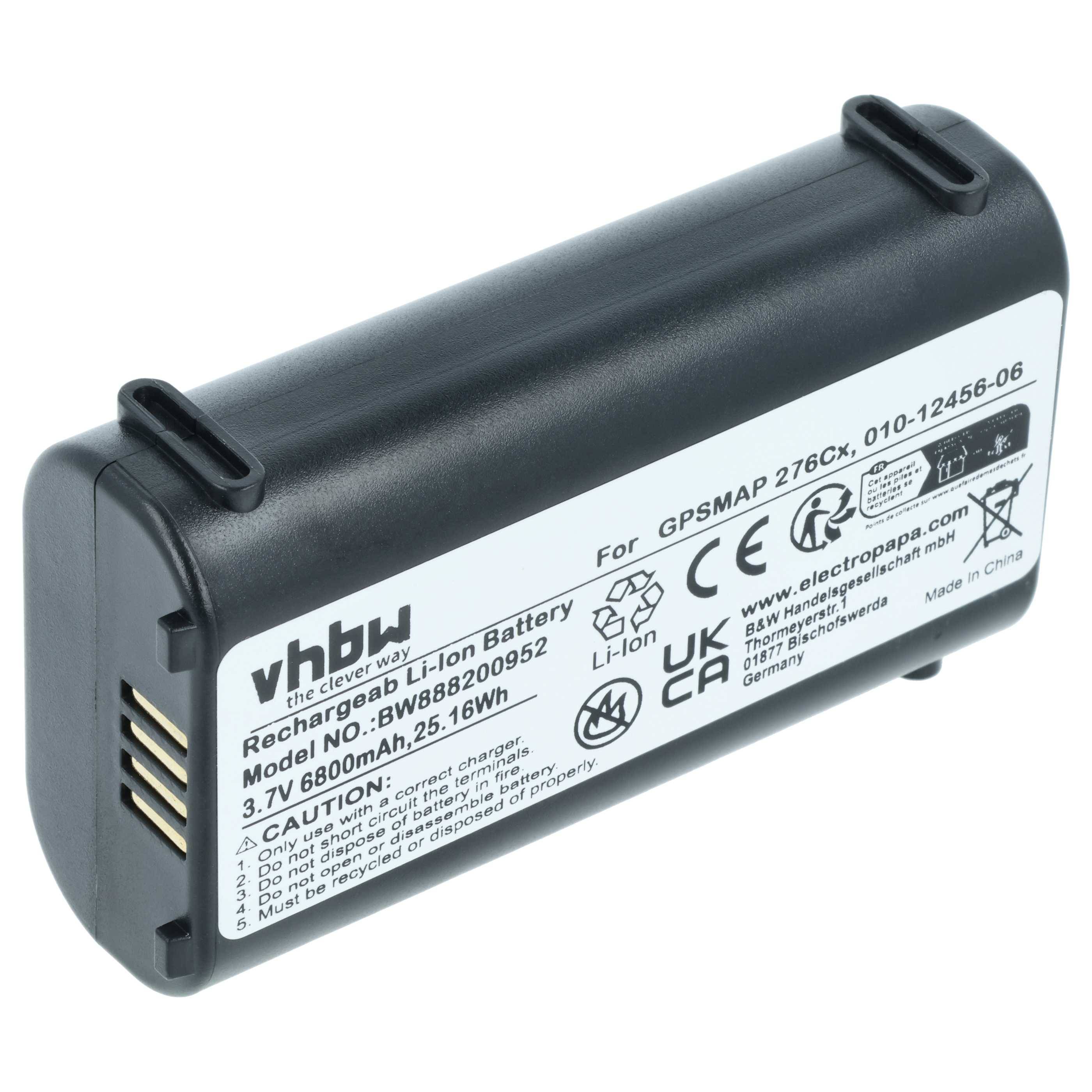 vhbw Akku kompatibel mit Garmin GPSMap 276Cx GPS Tracker | Navigationsgeräte (6800 mAh, 3,7 V, Li-Ion)-0