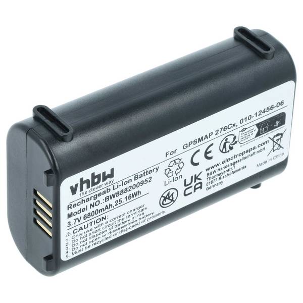 vhbw Akku kompatibel mit Garmin GPSMap 276Cx GPS Tracker | Navigationsgeräte (6800 mAh, 3,7 V, Li-Ion)