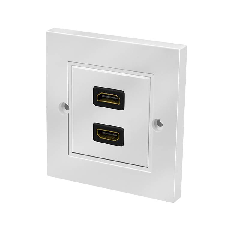 LogiLink HDMI Wanddose mit 2 x HDMI Kupplung Buchse/Buchse, weiß-5