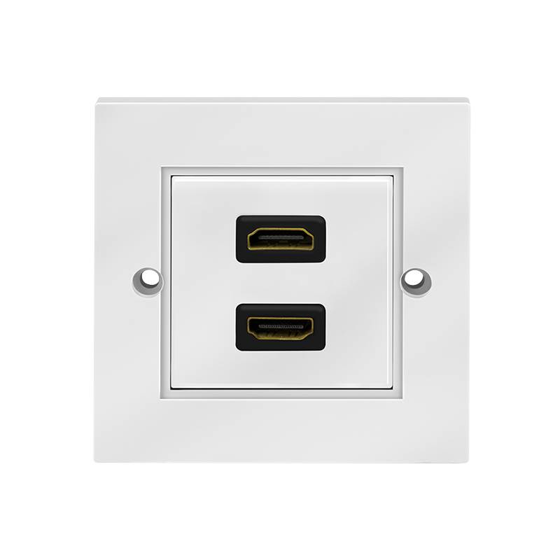 LogiLink HDMI Wanddose mit 2 x HDMI Kupplung Buchse/Buchse, weiß-1