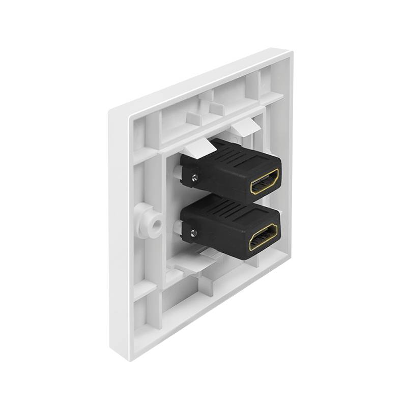 LogiLink HDMI Wanddose mit 2 x HDMI Kupplung Buchse/Buchse, weiß-2