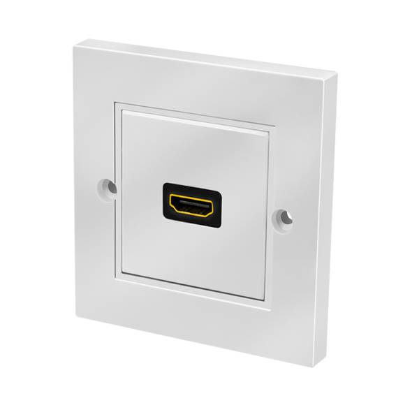 LogiLink HDMI Wanddose mit 1 x HDMI Kupplung Buchse/Buchse, weiß