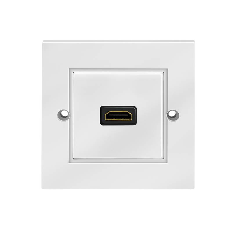 LogiLink HDMI Wanddose mit 1 x HDMI Kupplung Buchse/Buchse, weiß-1