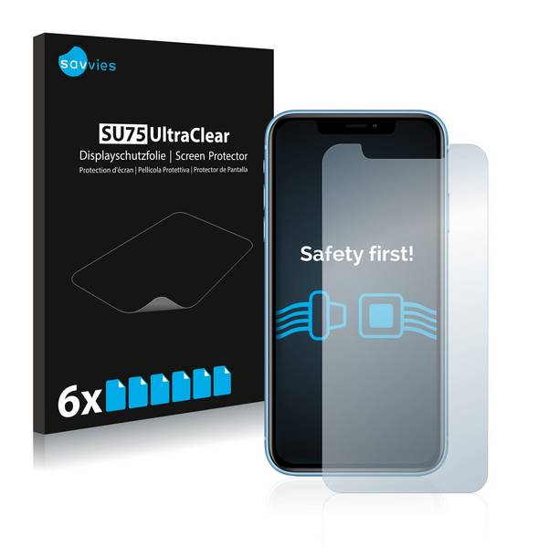 6x Savvies SU75 Displayschutzfolie für Apple iPhone