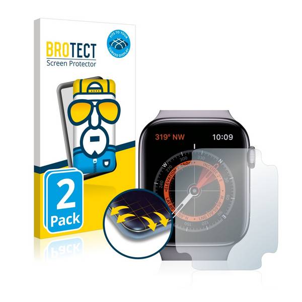 2x BROTECT Flex Full-Cover Displayschutzfolie für Apple Watch Series 5 (40