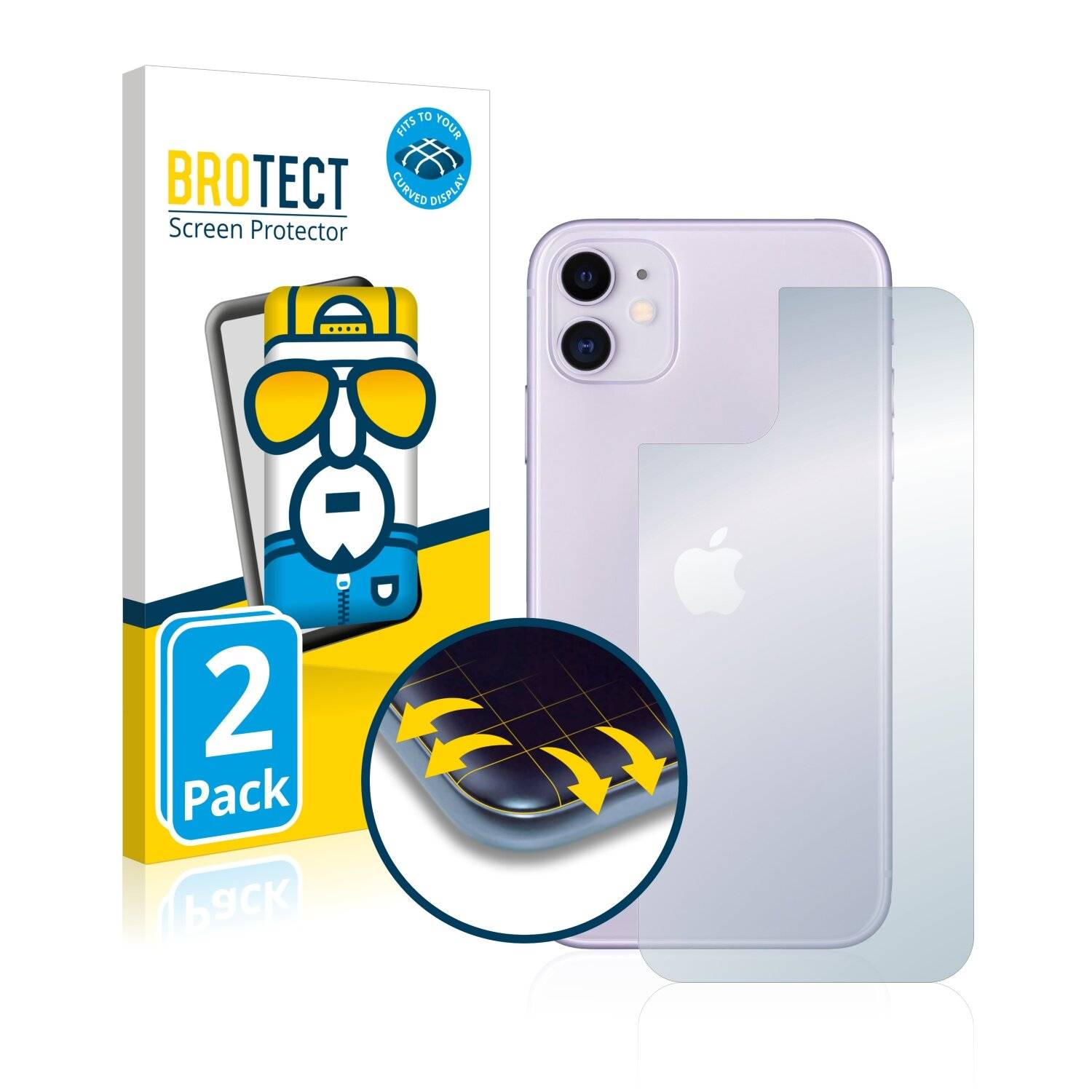 2x BROTECT Flex Full-Cover Displayschutzfolie für Apple iPhone 11-0