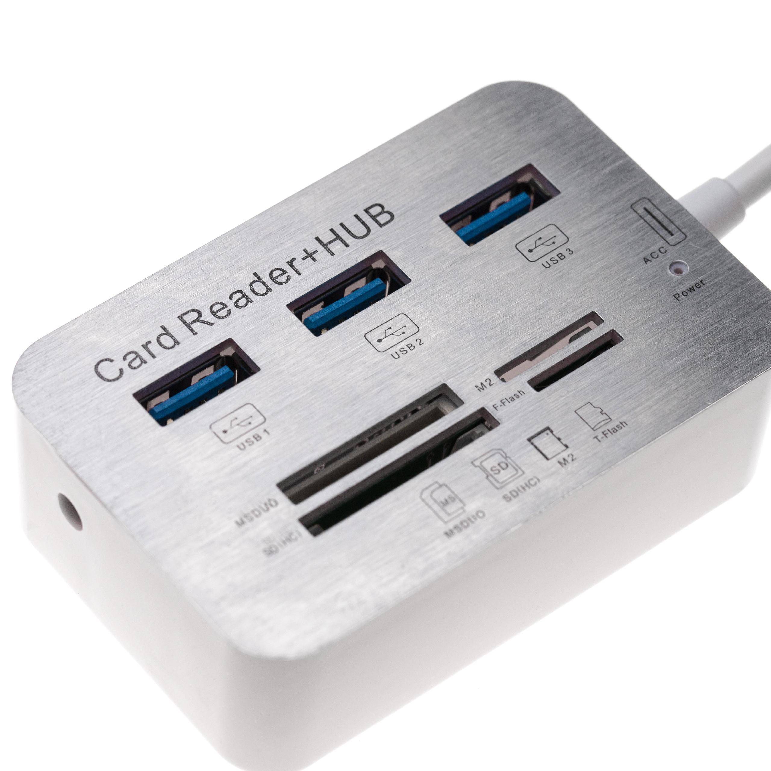vhbw SD Kartenleser USB Hub für Speicherkarten | Smartphone, PC u.v.m.-1