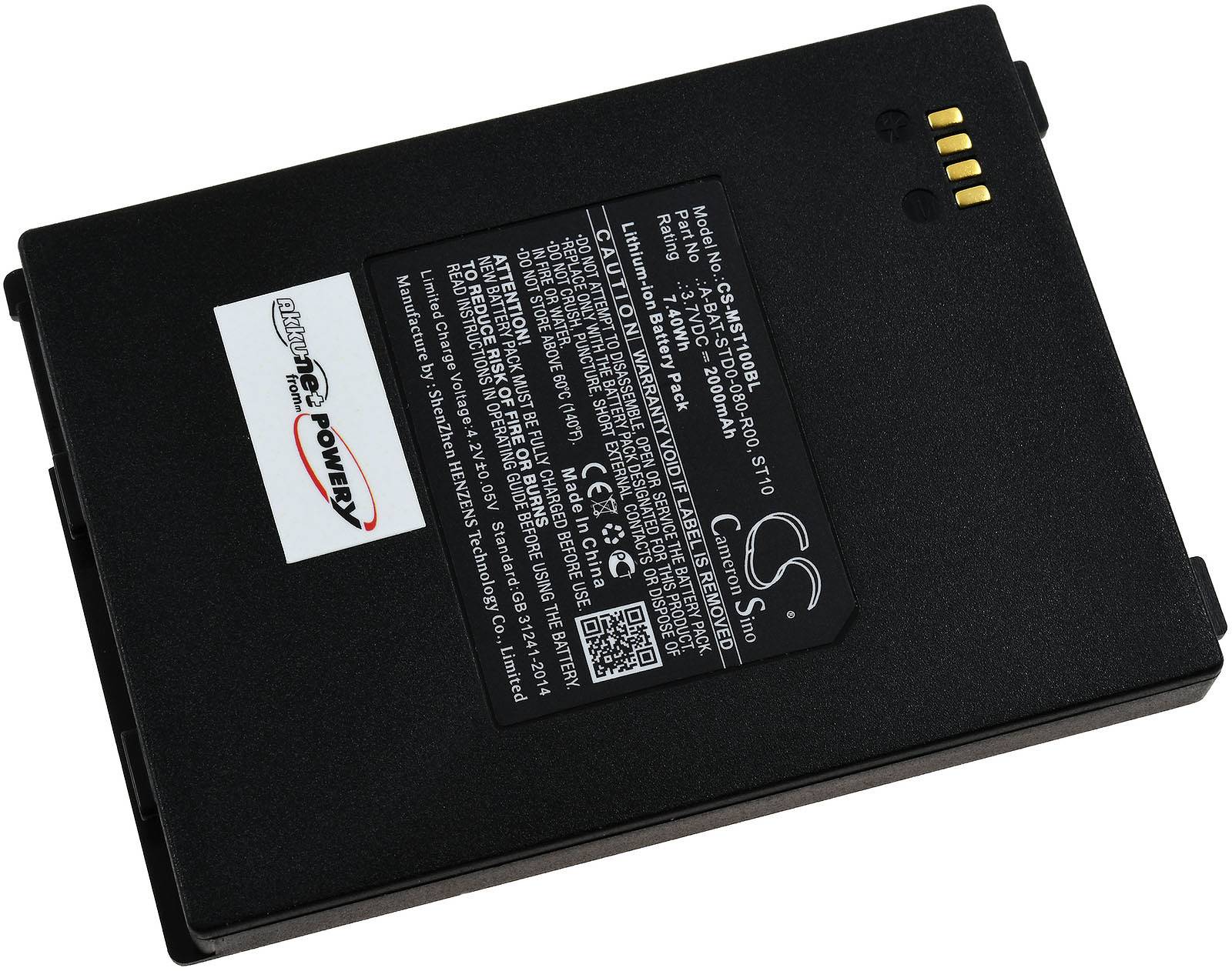 Akku kompatibel mit M3 Mobile Typ A-BAT-STD0-080-R00, 3,7V, Li-Ion-0