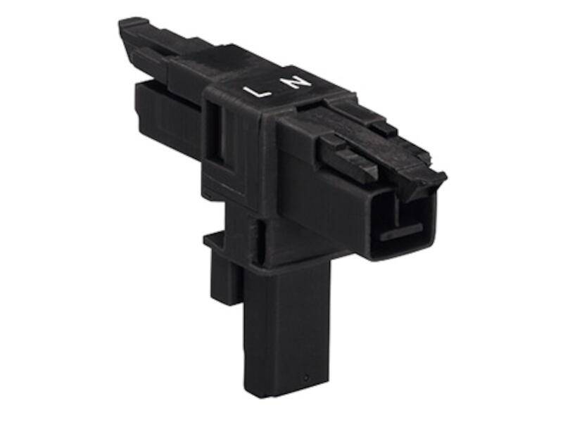 WAGO WINSTA MINI 2-5x1,5 mm² T-Verteiler, 1 x Stecker / 2 x Buchse, 2 polig, schwarz-0