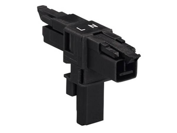 WAGO WINSTA MINI 2-5x1,5 mm² T-Verteiler, 1 x Stecker / 2 x Buchse, 2 polig, schwarz
