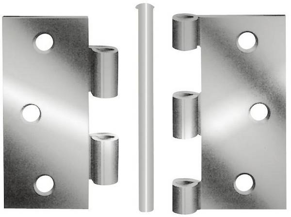 Scharnier stark 75x75 mm Edelstahl VORMANN