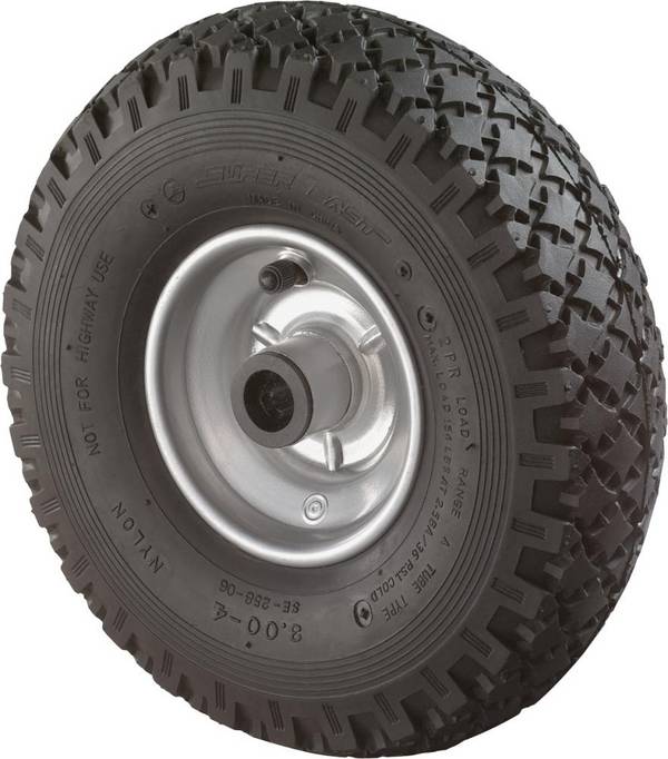 Luftrad C90.402,400/100mmNabenl.75,Bohr.25,RillenpRL,Gummi schw.Radk.StahlfBS ROLLEN