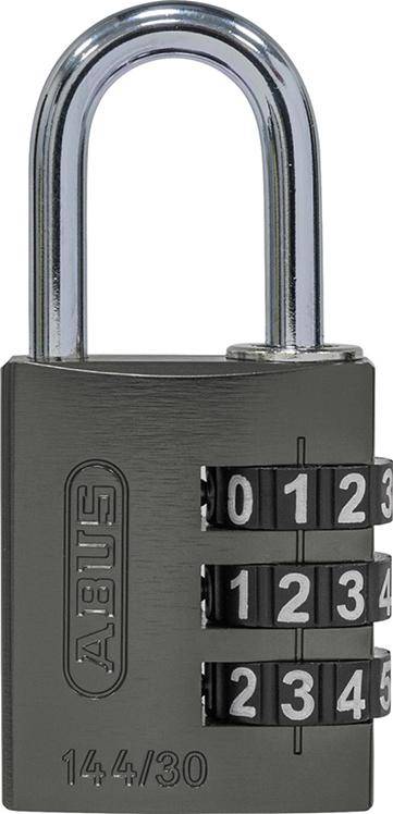Zahlen-Hangschloss 144/30 titanium Lock-Tag-0
