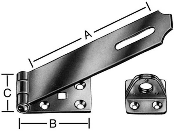 Überfalle stark mit Öse 125X38mm Nr. 21180Z VORMANN