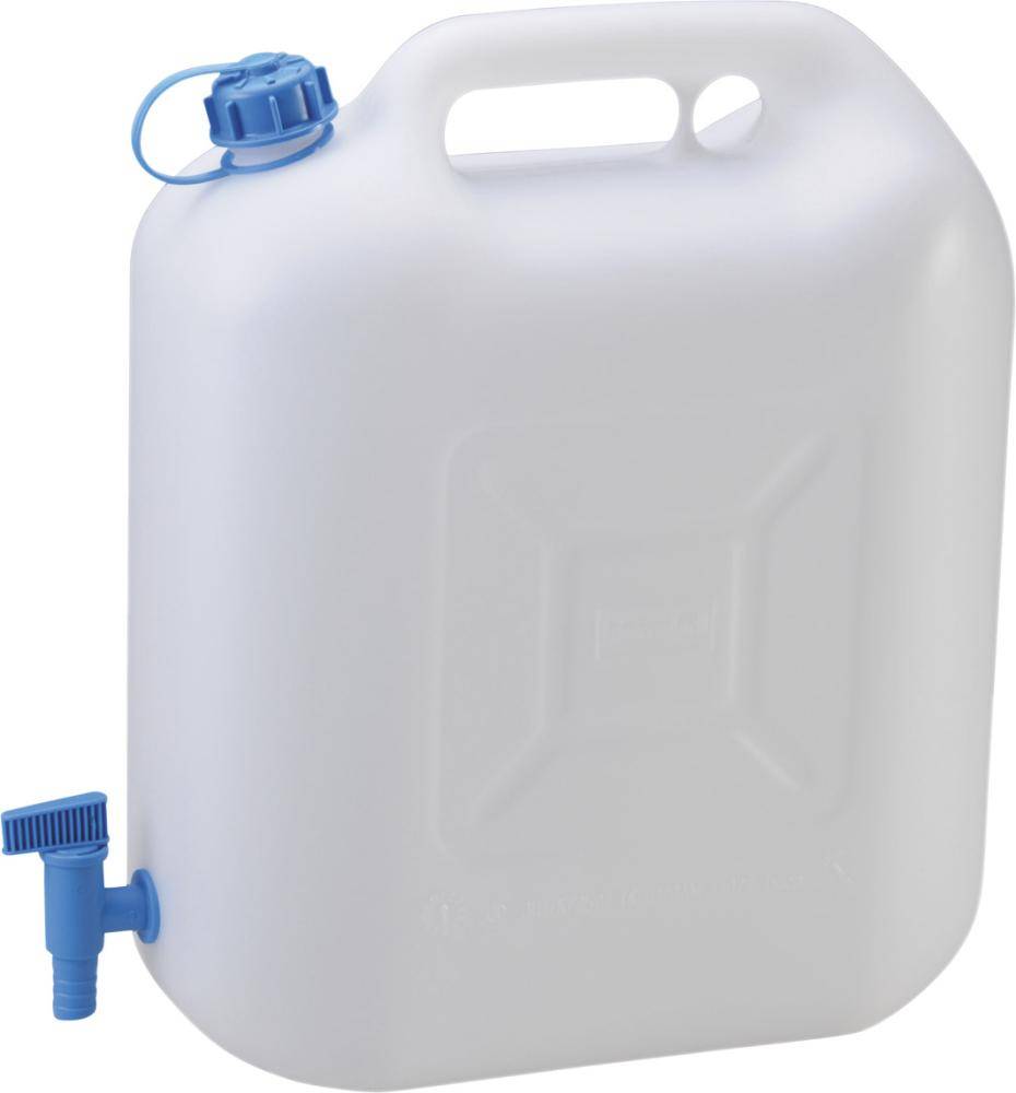 Wasserkanister 22 l HD-PE natur B415xT190xH440 mm mit Ablasshahn-0